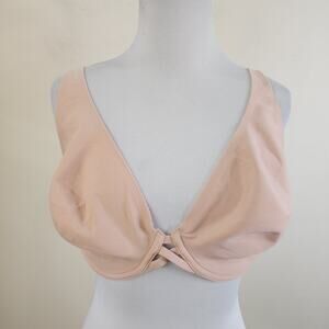 Soma 36DD Bra Essentials Unlined Plunge Peach Nude 0521 Underwire
